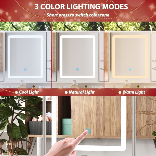 Famapy Vanity Desk Set Makeup Table with Large Three-color Illuminated Mirror, Dressing Table with 9 Drawers, Storage Shelves for Bedroom(43.3" W x