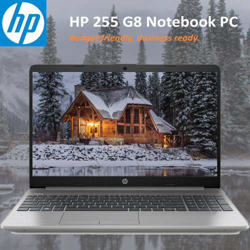 HP Essential 255 G8 Laptop, 15.6" FHD Display, AMD Ryzen 5 5500U, 32GB RAM, 2TB PCIe SSD, Webcam, SD Card Reader, HDMI, Wi-Fi 6, Windows 11 Pro, Dark