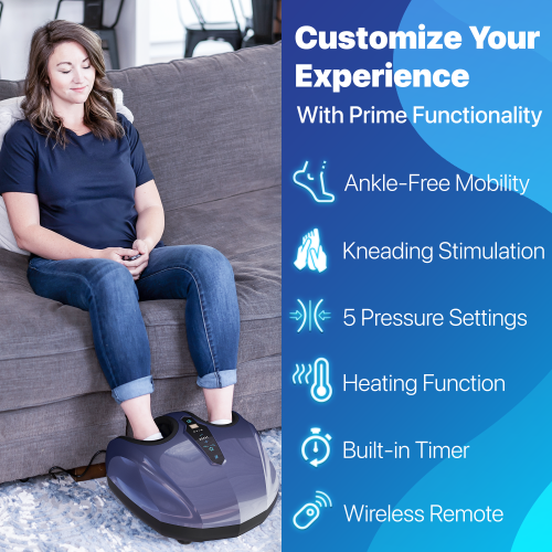 Shiatsu Foot Massager Machine With Multiple Functions and Heat