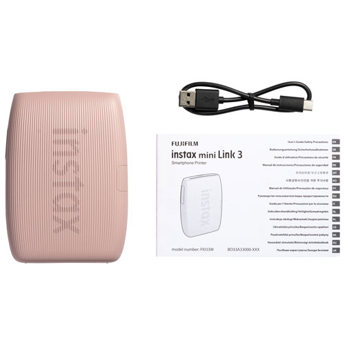 Fujifilm Instax Mini Link 3 Smartphone Printer - Rose Pink