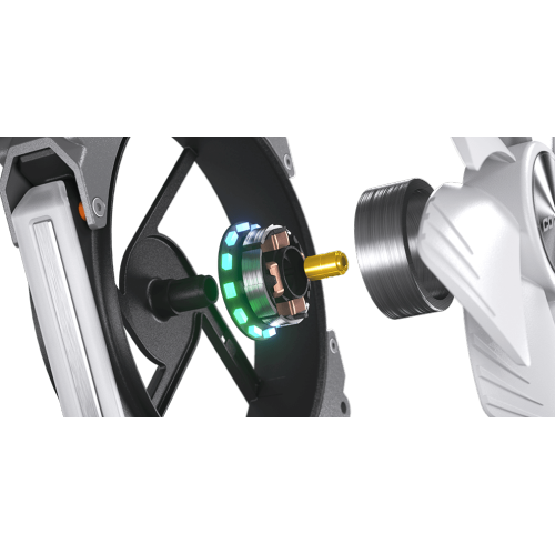 COUGAR Apolar 120 ARGB Modular PC Case Cooling Fan High Performance Fan 4 Pin PWM / 3 Pin ARGB Lighting Hydro Dynamic Bearings 120x120x28 mm, White