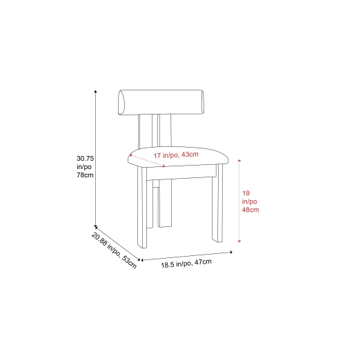 Valencia Carlo Boucle Fabric Dining Chair, Beige