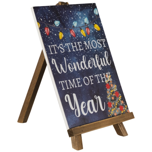 It's the Most Wonderful Time of the Year Christmas Sign - 9.25"