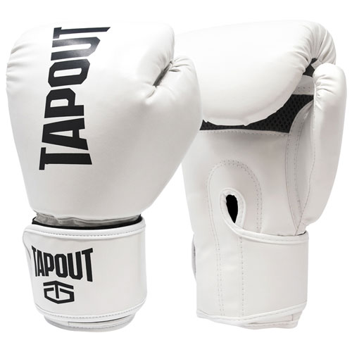 Gants de boxe de 12 oz de Tapout - Blanc