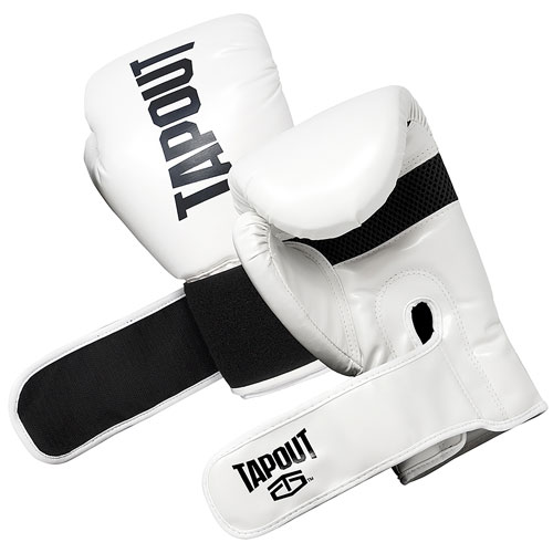 Gants de boxe de 12 oz de Tapout - Blanc