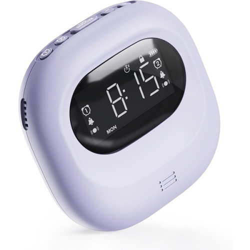 MESQOOL  Wireless Alarm Clock Bed Shaker In Purple