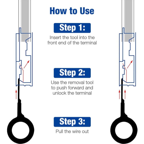 Terminal Ejector Kit,Needle Retractor, Auto Kit Car Terminal Removal Connector for Automotive Electrical Wiring Crimp Connector Pin and Car Repair