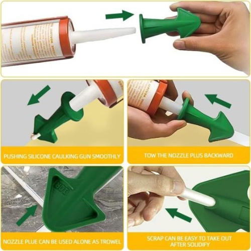3pcs/set Silicone Caulk Nozzle Applicator Tool three different radius Nozzle Plus fulfill your need