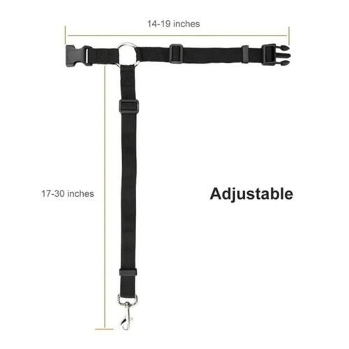 Pet Dog Cat Seat Belts, Car Headrest Restraint Adjustable Safety Leads Vehicle Seatbelt Harness 3-in-1 Dog Car Seat Belt, Dog Short Leash, Pet Car