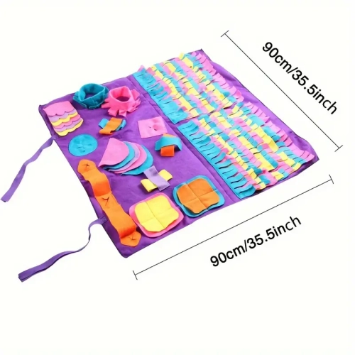 ISTAR  1PC Interactive Pet Snuffle Mat, Slow Feeder Dog Puzzle Toy for Training And Play, Encourages Natural Foraging Instincts And Mental Stimulation
