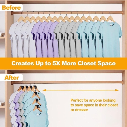 Space Saving Hanger Hooks,Clothes Hanger Connector Hooks, Heavy Duty Hanger Hooks for Organizer Closet, Fits All Hangers