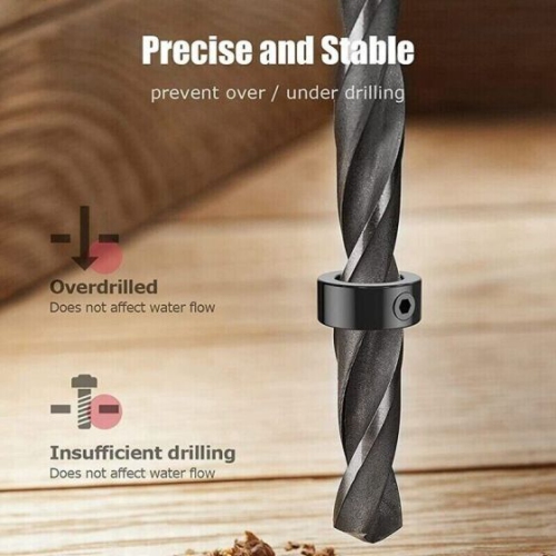 Bague d'arrêt de foret 9PCS, les colliers sont faits d'acier au carbone de haute qualité