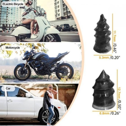 10pcs Car Vacuum Tire Repair Nail Rubber Screw Nails + Screwdriver Fast Tool Set