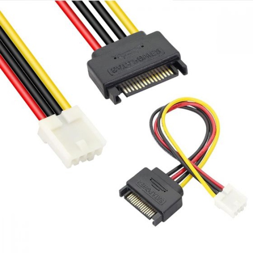 ISTAR  4 Pin Floppy Drive to 15 Pin SATA Male Power Cable
