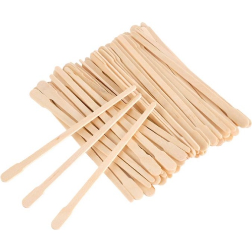 100x Wooden Wax Sticks - Eyebrow, Lip Waxing Applicator Sticks for Hair Removal