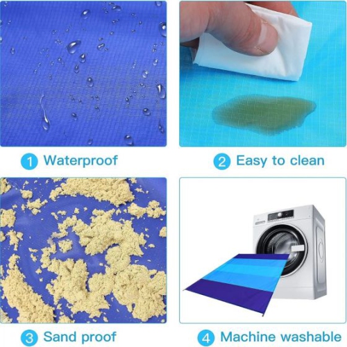Blanket Extra Large Sandproof Waterproof Oversized Beach Mat Quick Drying Lightweight Picnic Blanket for Camping, Travel, Festivals, Hiking