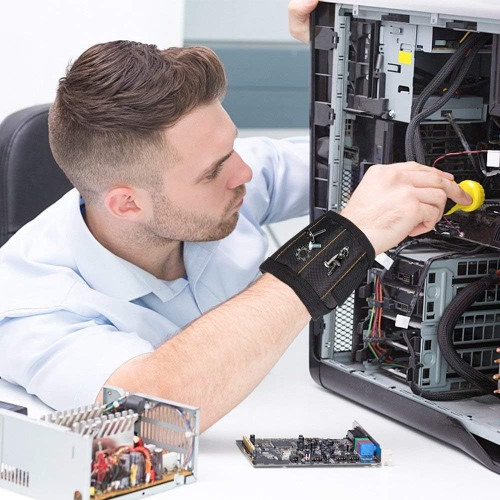 Bracelet magnétique - Cadeaux pour hommes - Gadgets Cadeau pour hommes - Outil Bracelet avec 15 aimants puissants, Meilleur outil Cadeaux pour papa