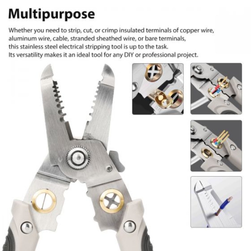 Multifunctional Wire Stripper Crimper Cable Cutter Pliers Crimping Tool