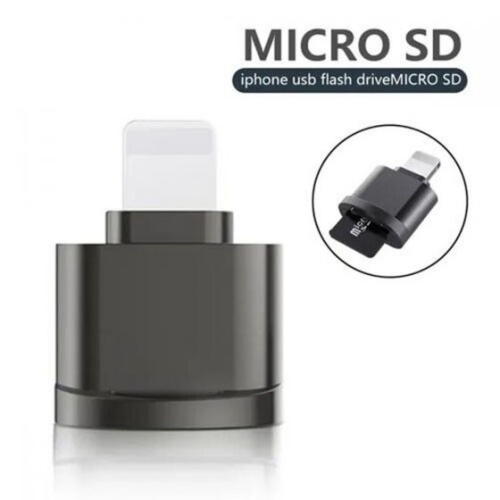 Mini Card Adapter for iPhone & iPad – TF OTG Card Reader – Easy Transfer of Photos & Videos – Compact, Plug & Play Design – Compatible with SD/TF