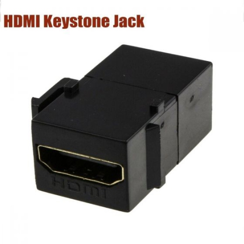 HDMI Keystone Jack Snap-in Insert 4K HDMI A Female to Female Coupler Adapter Black