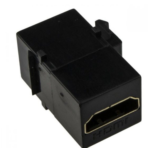 HDMI Keystone Jack Snap-in Insert 4K HDMI A Female to Female Coupler Adapter Black