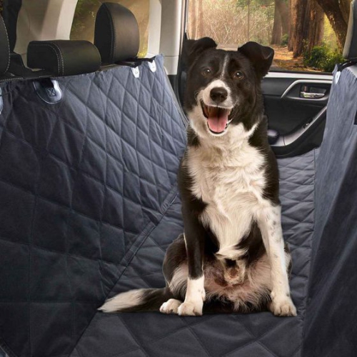 ISTAR  Dog Car Seat Cover Waterproof Material, Inside With Pp Cotton Padded for Comfort, Suit for Car Rear Back Seat Cover