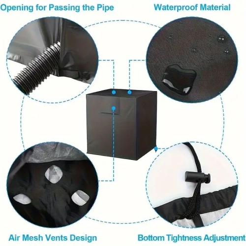 Air Conditioner Cover or for Barbecue Grills Cover- Durable AC Cover Water Resistant Fabric Windproof Design Outdoor Furniture Universal Cover with