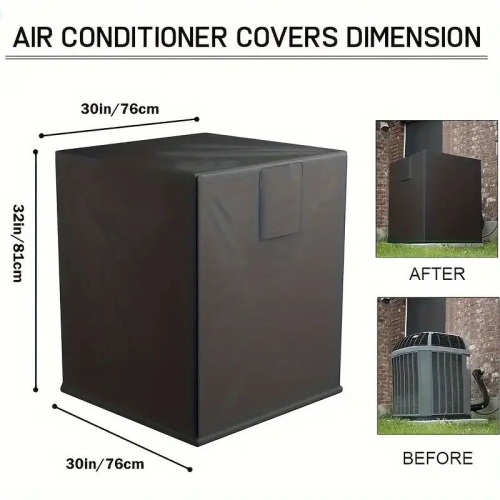 Air Conditioner Cover or for Barbecue Grills Cover- Durable AC Cover Water Resistant Fabric Windproof Design Outdoor Furniture Universal Cover with