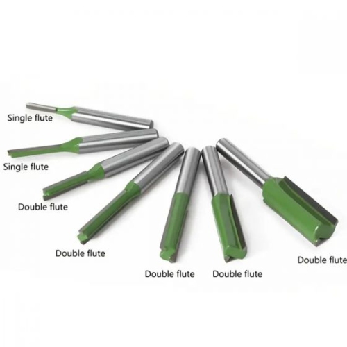 7pcs Router Bit 6mm 1/4 Shank Single,Double Flute Straight Bit Milling Cutter