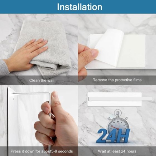 Self-Adhesive Metal Kitchen Tissue Paper Roll And Towel Bar Wall Hanging Towel Rack | White