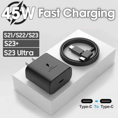 Chargeur mural rapide USB-C de 45W w + câble de 6FT pi