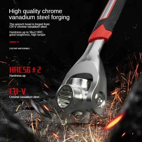 1 Pcs Spanner Socket Wrench, Multifunction Universal Wrench Socket Wrench Multifunction Wrench Tool with 360 Degree Rotating Head, Spanner Tool for