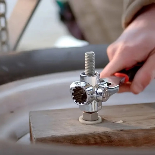 1 Pcs Spanner Socket Wrench, Multifunction Universal Wrench Socket Wrench Multifunction Wrench Tool with 360 Degree Rotating Head, Spanner Tool for