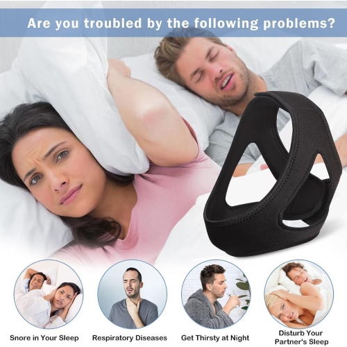 Strap Sleep Apnea Belts Jaw Solution Chin Support Anti Snore Stop Snoring Bands