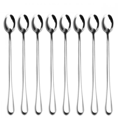 Image 1 de 10.. Cuillère à mélanger à long manche, cuillère à café thé glacé, cuillères à mélanger en acier inoxydable