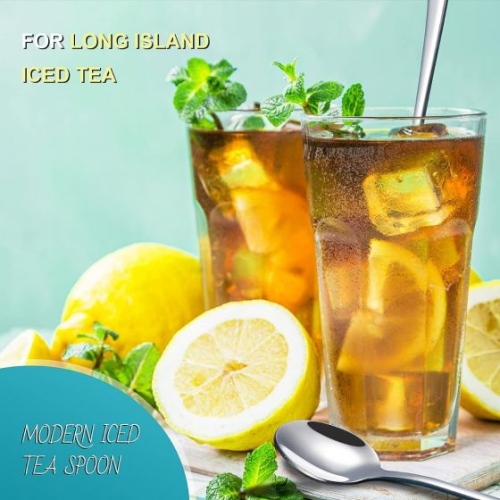 Long Handle Stirring Spoon, Ice Tea Coffee Spoon, Stainless Steel Cocktail Mixing Spoons