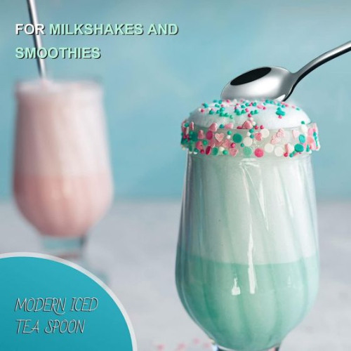 Long Handle Stirring Spoon, Ice Tea Coffee Spoon, Stainless Steel Cocktail Mixing Spoons