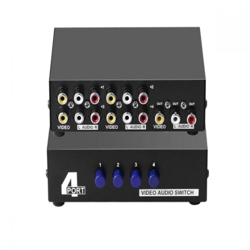 AV to HDM Converter RCA to HDMI Composite Switcher Video Audio 1080P 4 in 1 out