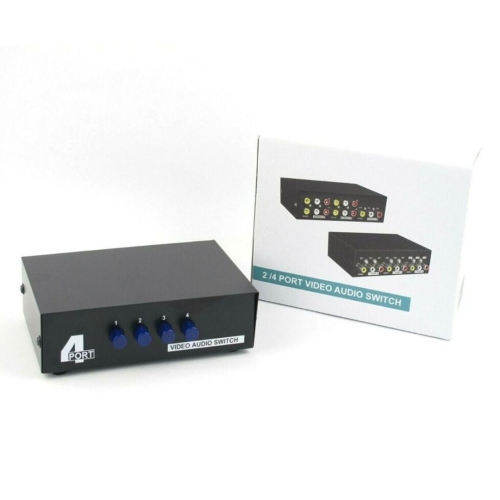 AV to HDM Converter RCA to HDMI Composite Switcher Video Audio 1080P 4 in 1 out