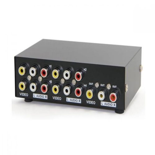 AV to HDM Converter RCA to HDMI Composite Switcher Video Audio 1080P 4 in 1 out