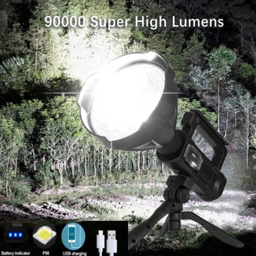 90000LM LED Flashlight USB Rechargeable Super Bright Tactical Torch Work Light