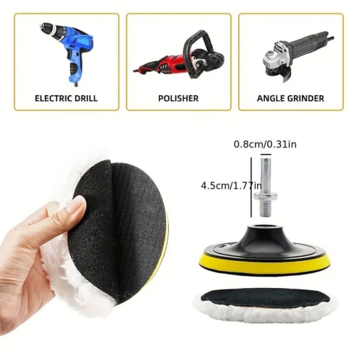 Car Polishing Buffing Pads Waxing Sponge Buffer Set Foam Polisher Kit for Drill