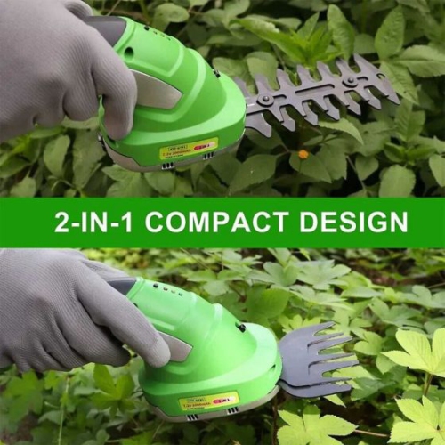 Hedge Trimmer & Cordless Grass Shear-2 in 1 Handheld Grass Trimmer