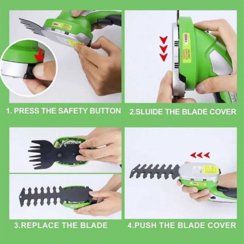 Hedge Trimmer & Cordless Grass Shear-2 in 1 Handheld Grass Trimmer
