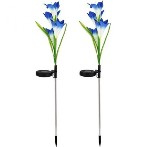 Lily Solar Flower Lights – High-Quality, Waterproof with Auto On/Off and Colorful LED