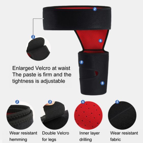 Hip Support Thigh Compression Wrap Femoral Head Pain Relief Adjustable Breathable