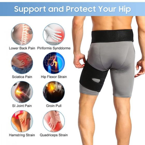 Hip Support Thigh Compression Wrap Femoral Head Pain Relief Adjustable Breathable