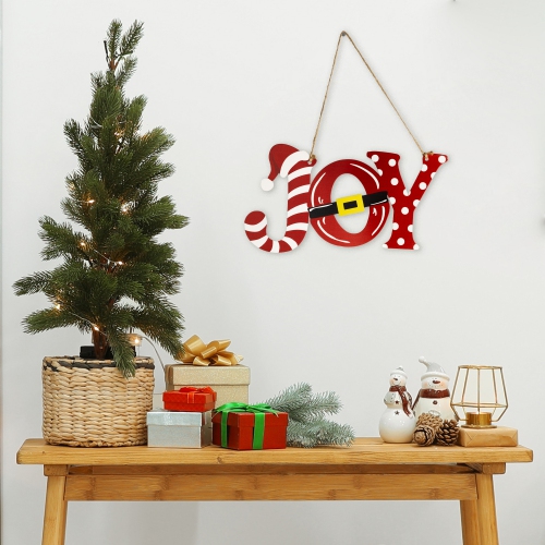 Affiche murale de Noël «&nbsp;Santa Hat and Belt Joy&nbsp;», 12,25&nbsp;po