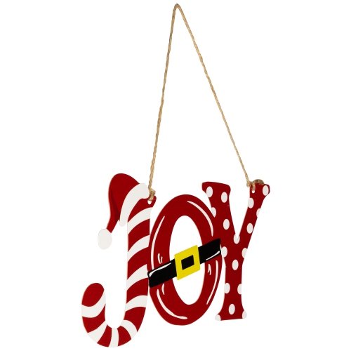 Affiche murale de Noël «&nbsp;Santa Hat and Belt Joy&nbsp;», 12,25&nbsp;po