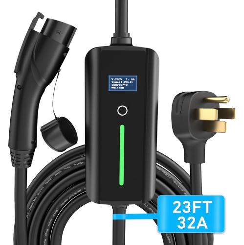 Image 1 of 7.. Open Box – EVCONN Level 1-2 EV Car Charger, 32A 250V 23ft NEMA 14-50P